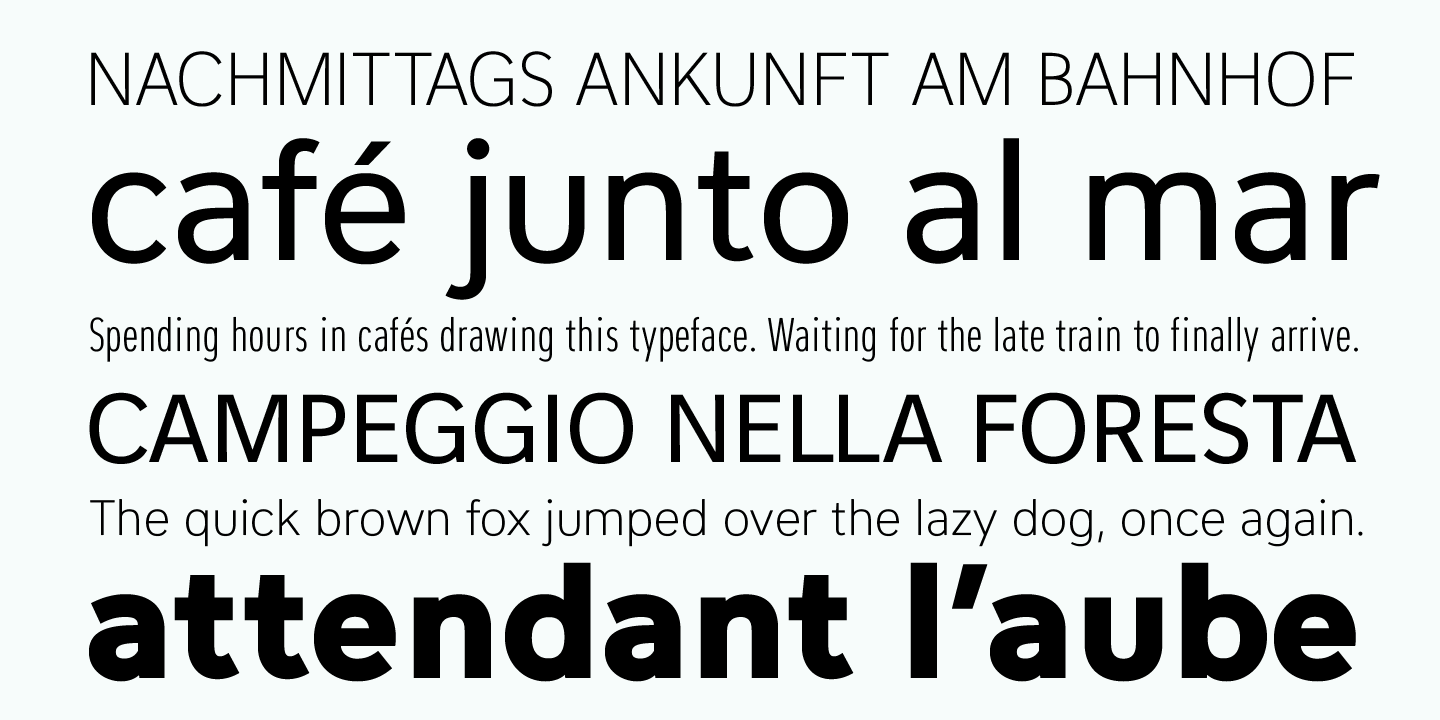 Ejemplo de fuente Scanno Thin Condensed